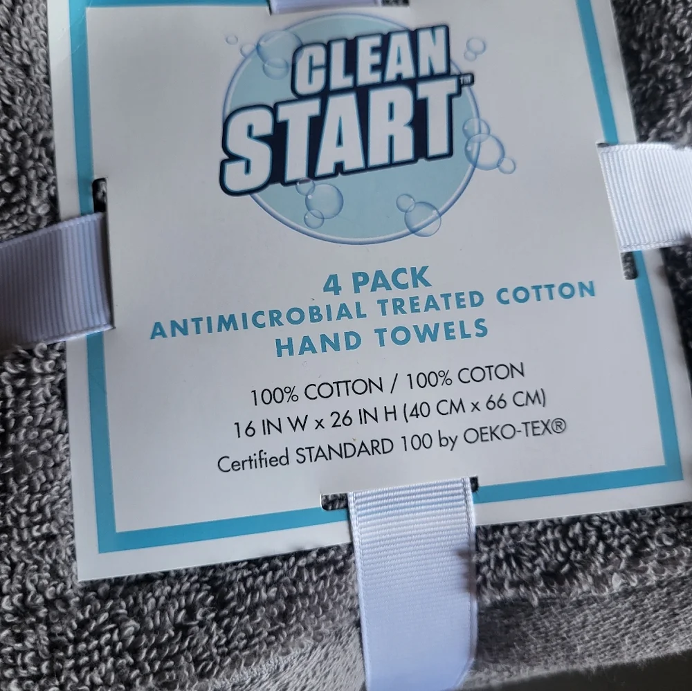 💧Clean Start💧 4-Pack Antimicrobial Hand Towels